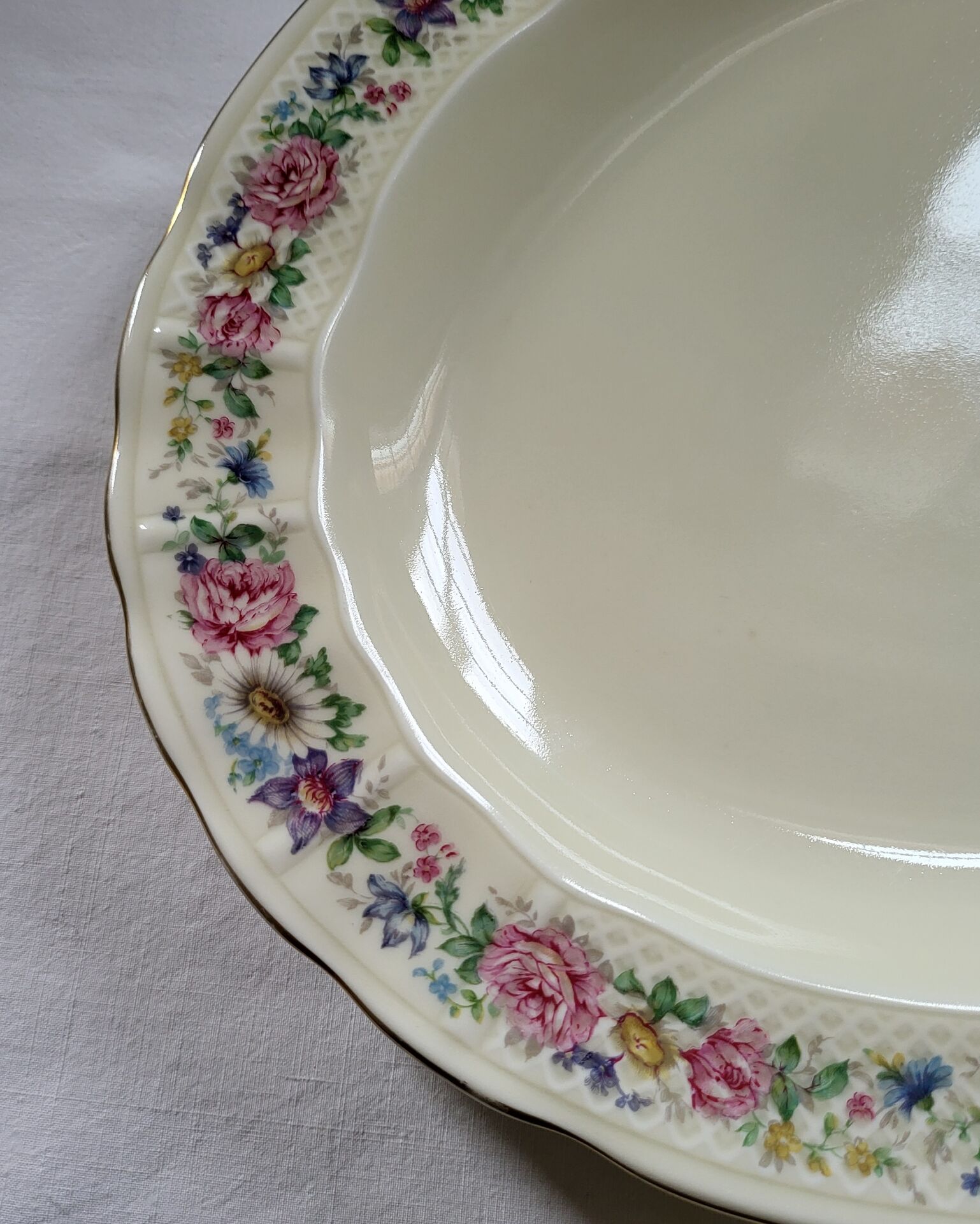 Limoges Bernardaud large oval plate in porcelain