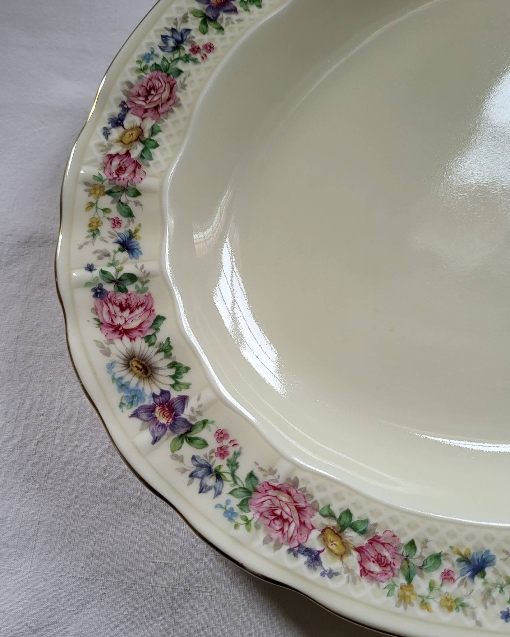 Limoges Bernardaud large oval plate in porcelain