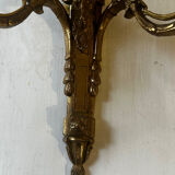 Brass wall sconce – goat head decoration – Louis XVI Empire style –