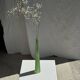 Vintage polished green glass soliflore vase H32