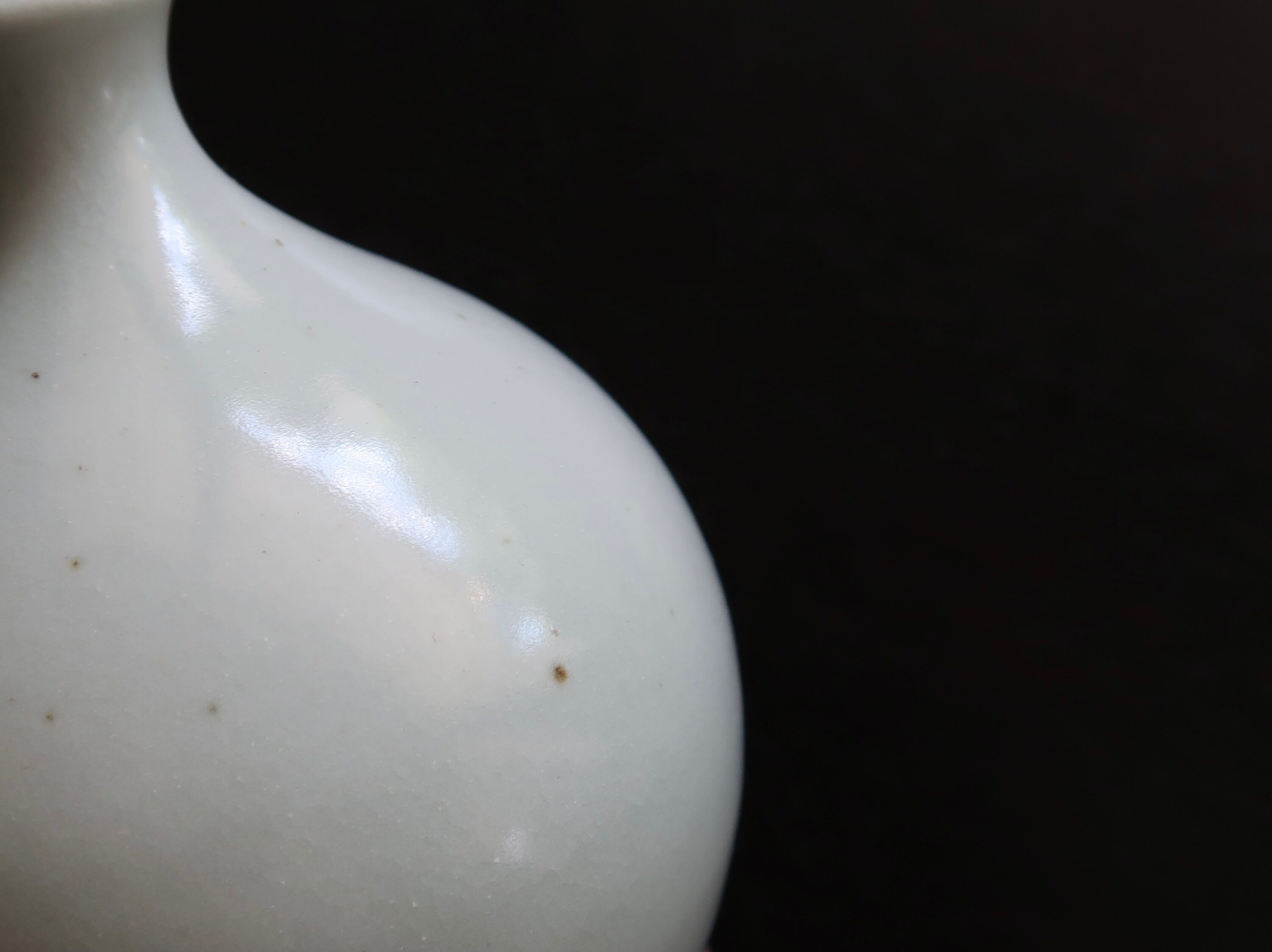 Celadon porcelain vase signed A. Monique A.T., 1970s