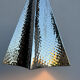 Modern hammered chrome metal suspension