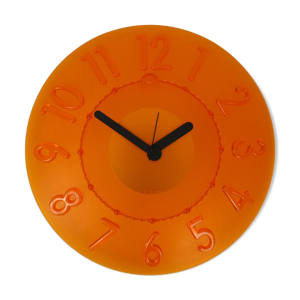 Horloge murale orange
