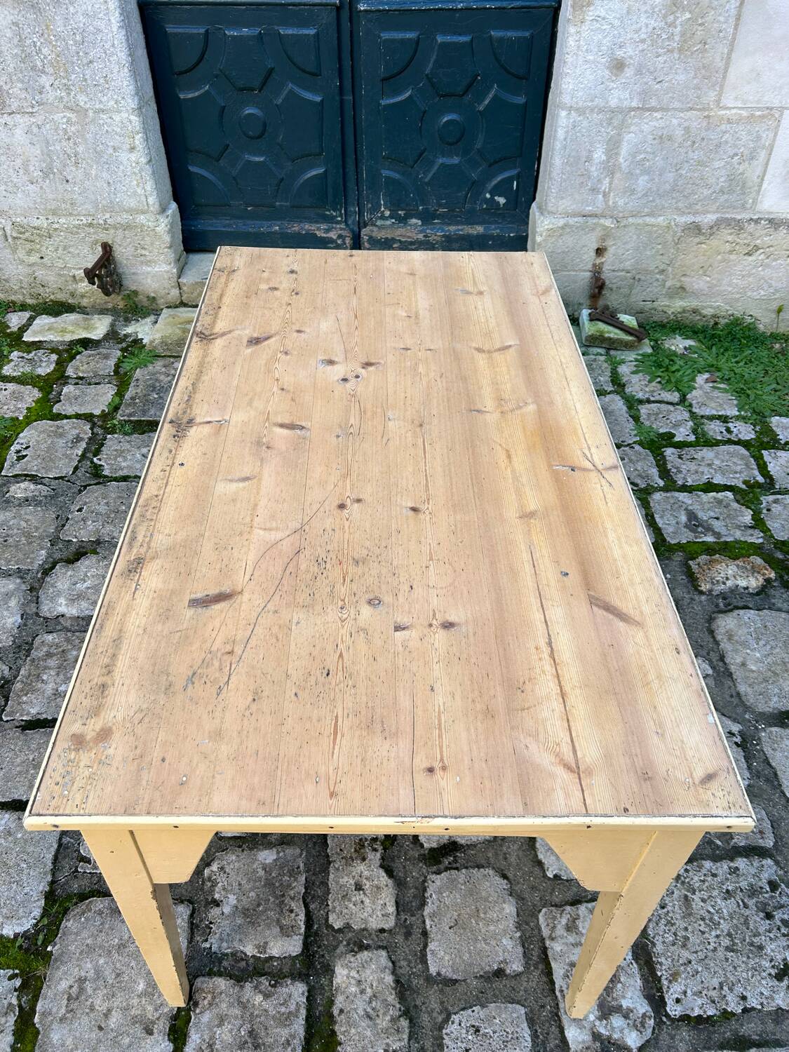 Weathered farm table