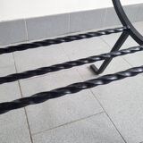 Vintage 1950 coffee table side table ceramic & metal hunting