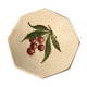Empty cup pocket in cracked earthenware cherry decoration signed Lauray