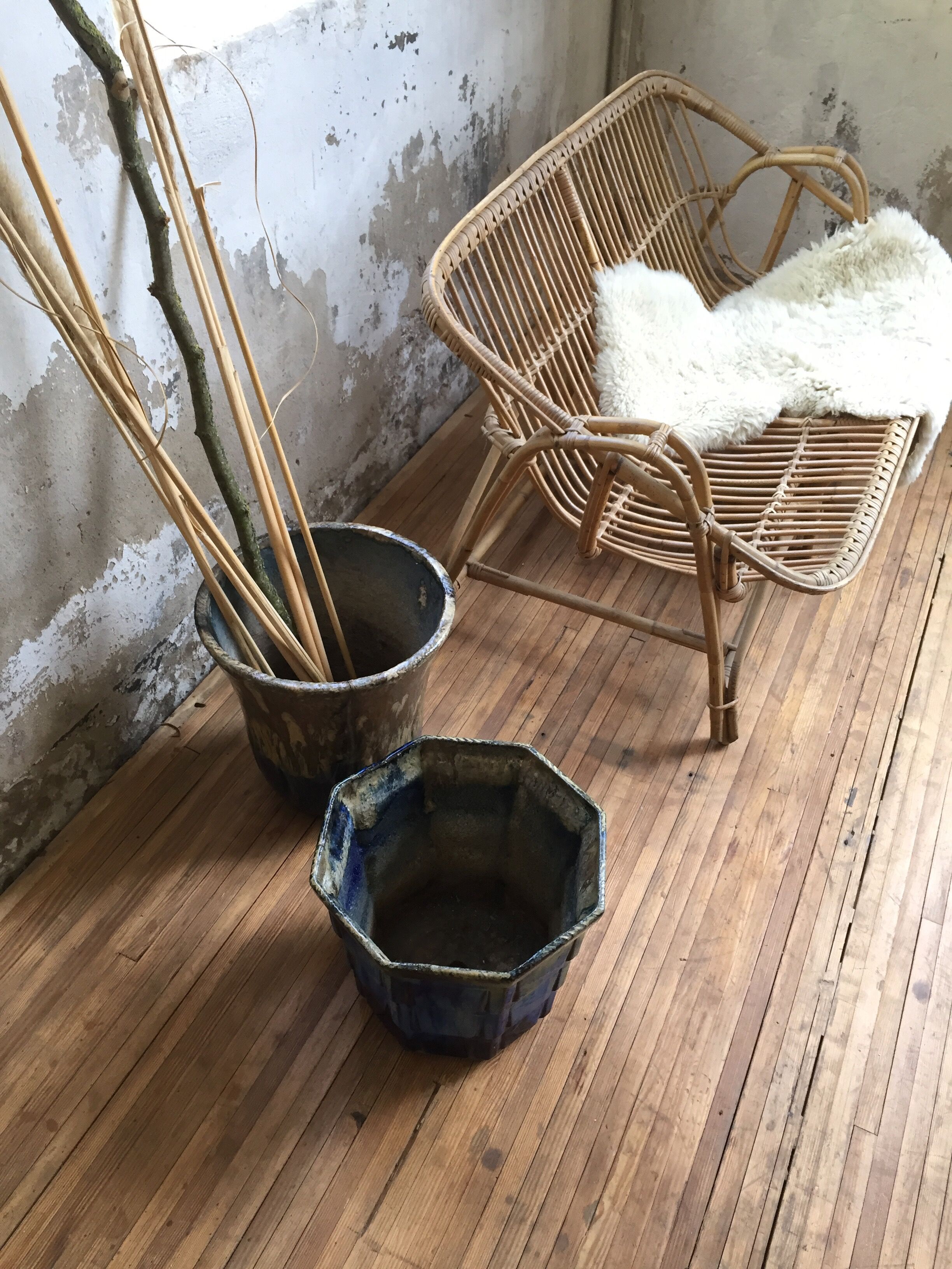 FLOWER pot XXL in glazed earth