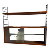 Vintage string shelf: glass box + board