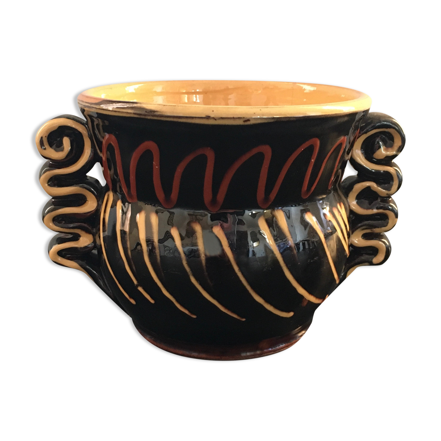 Pot cover terracotta decoration hand