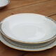 5 hollow plates white porcelain
