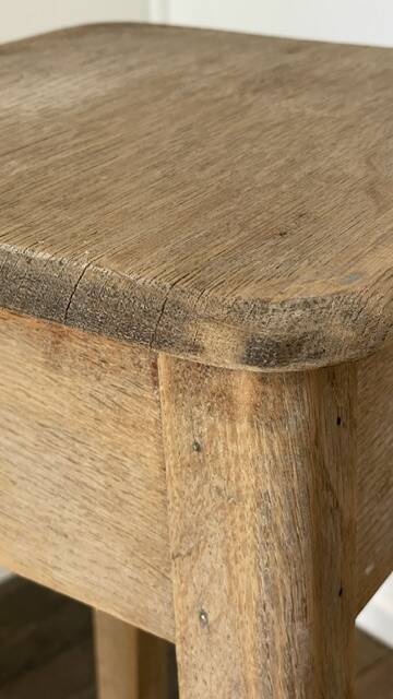 Vintage Oak Workbench Stool