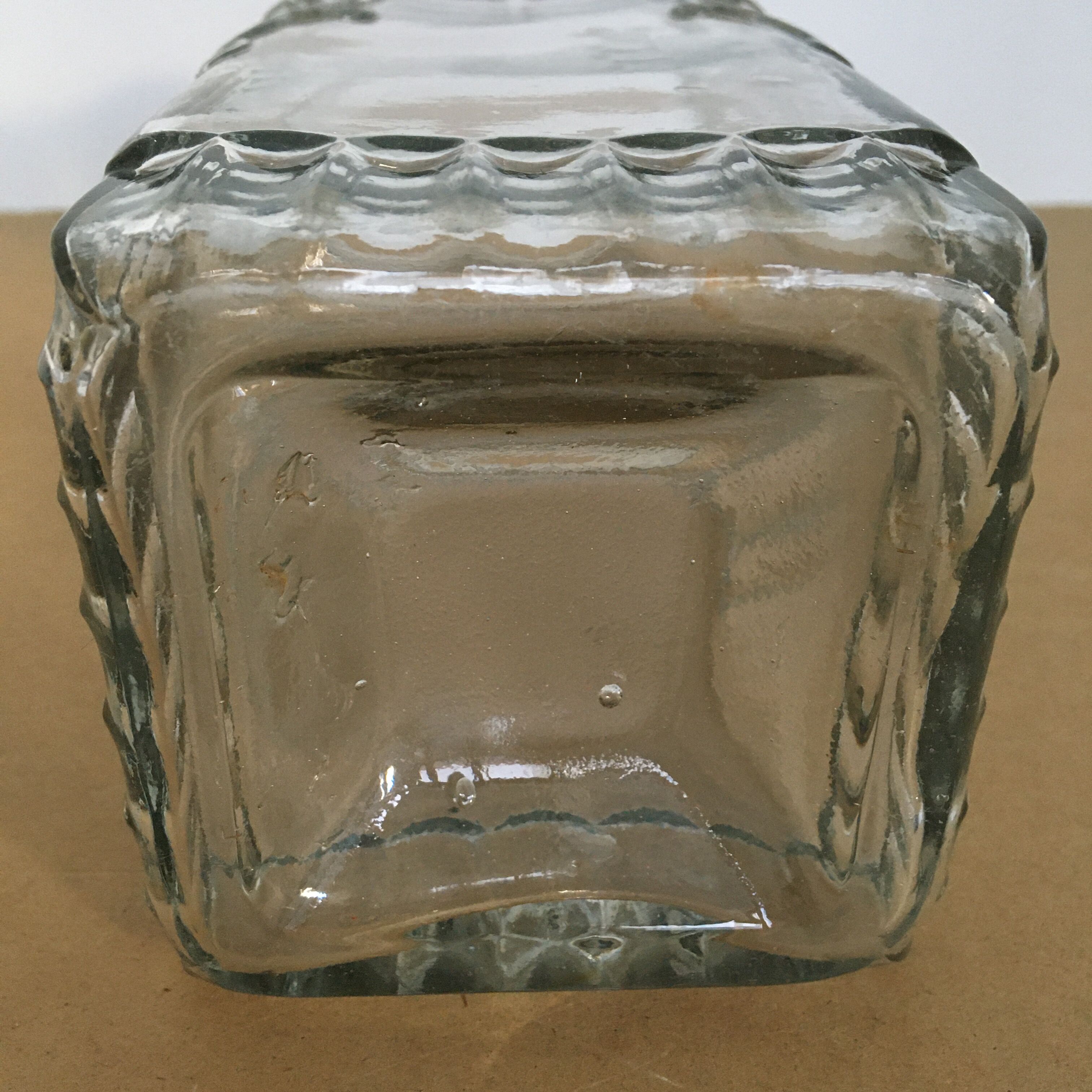 Jar old bubbled glass art nouveau decoration