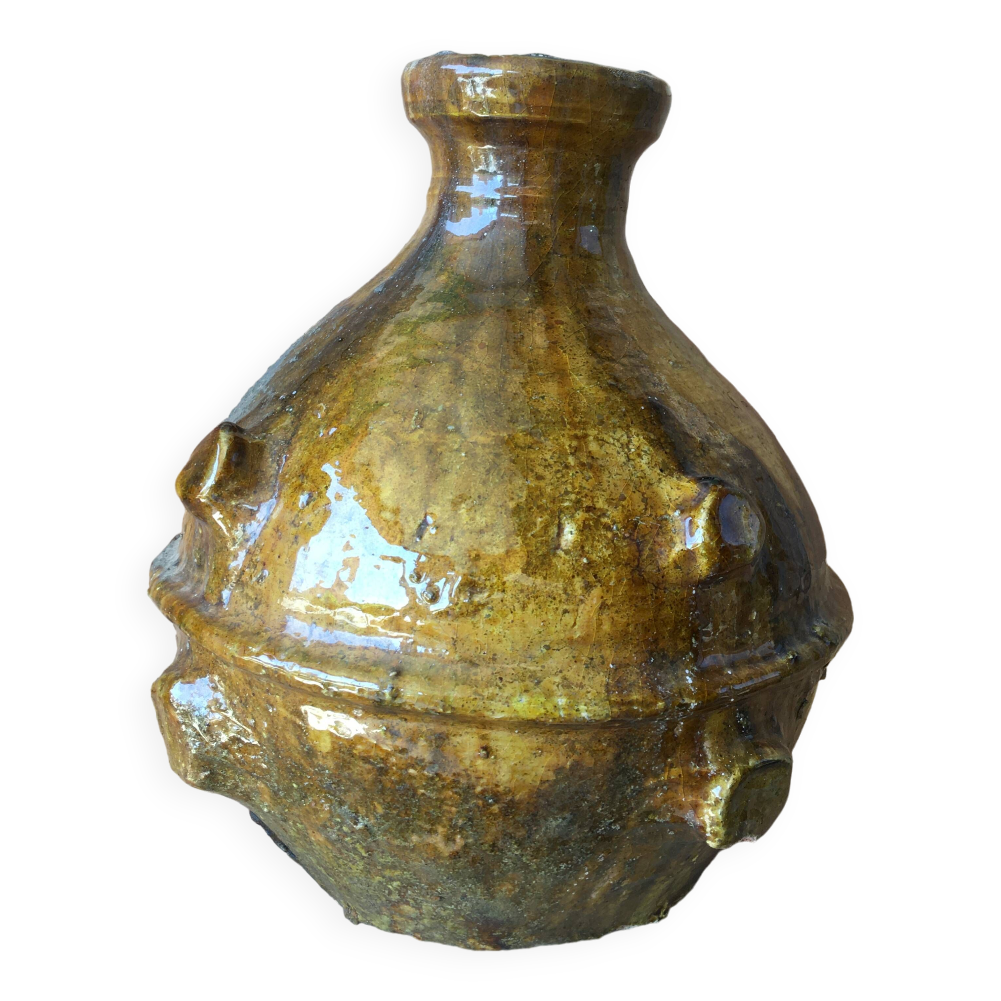 Poterie de tamegroute en terre cuite émaillée
