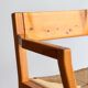 Brutalist chair by Tage Poulsen, pine, woven paper cord seat.