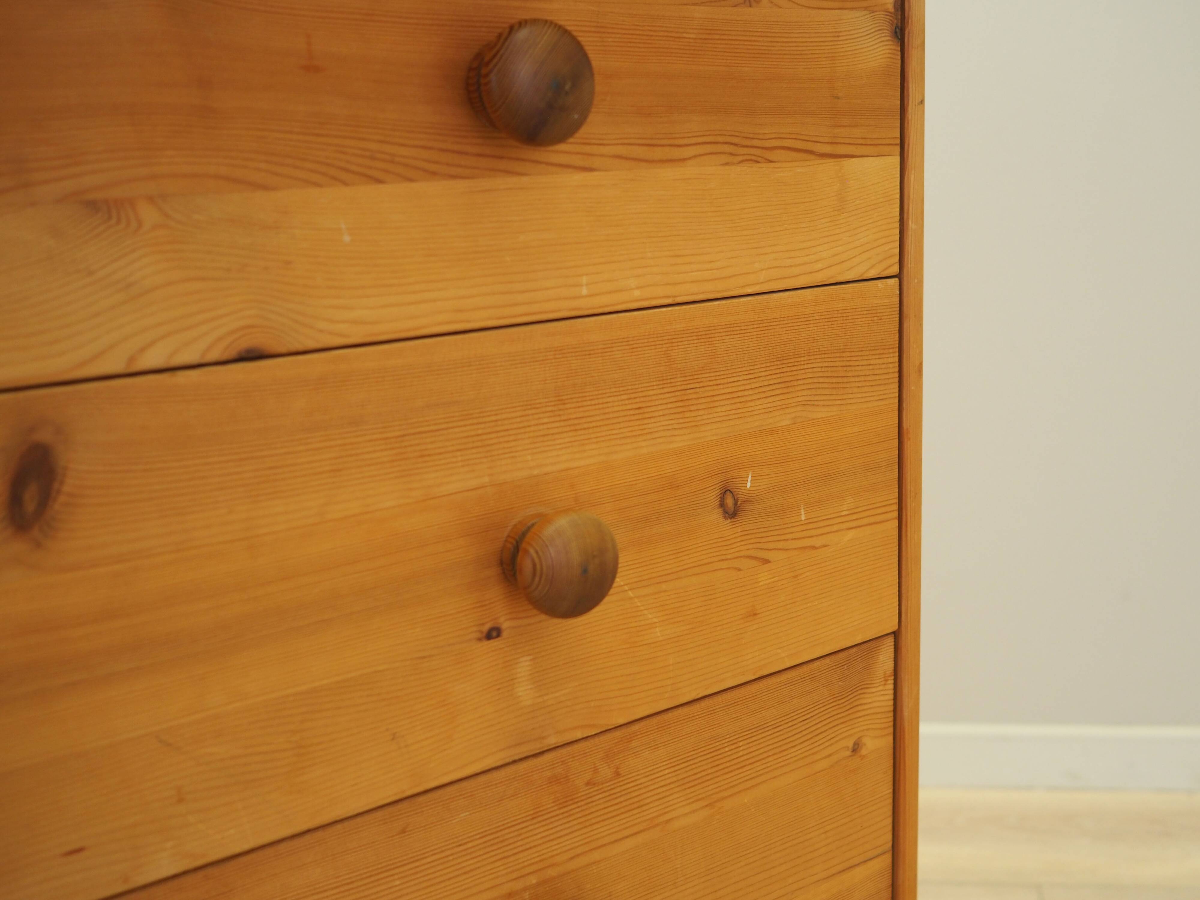 Pine chest of drawers, Danish design, 00s, production: Denmark