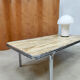 Table basse en marbre vintage 'style Bauhaus'