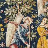 Tapisserie vintage sérigraphiée à la main "les vignerons"