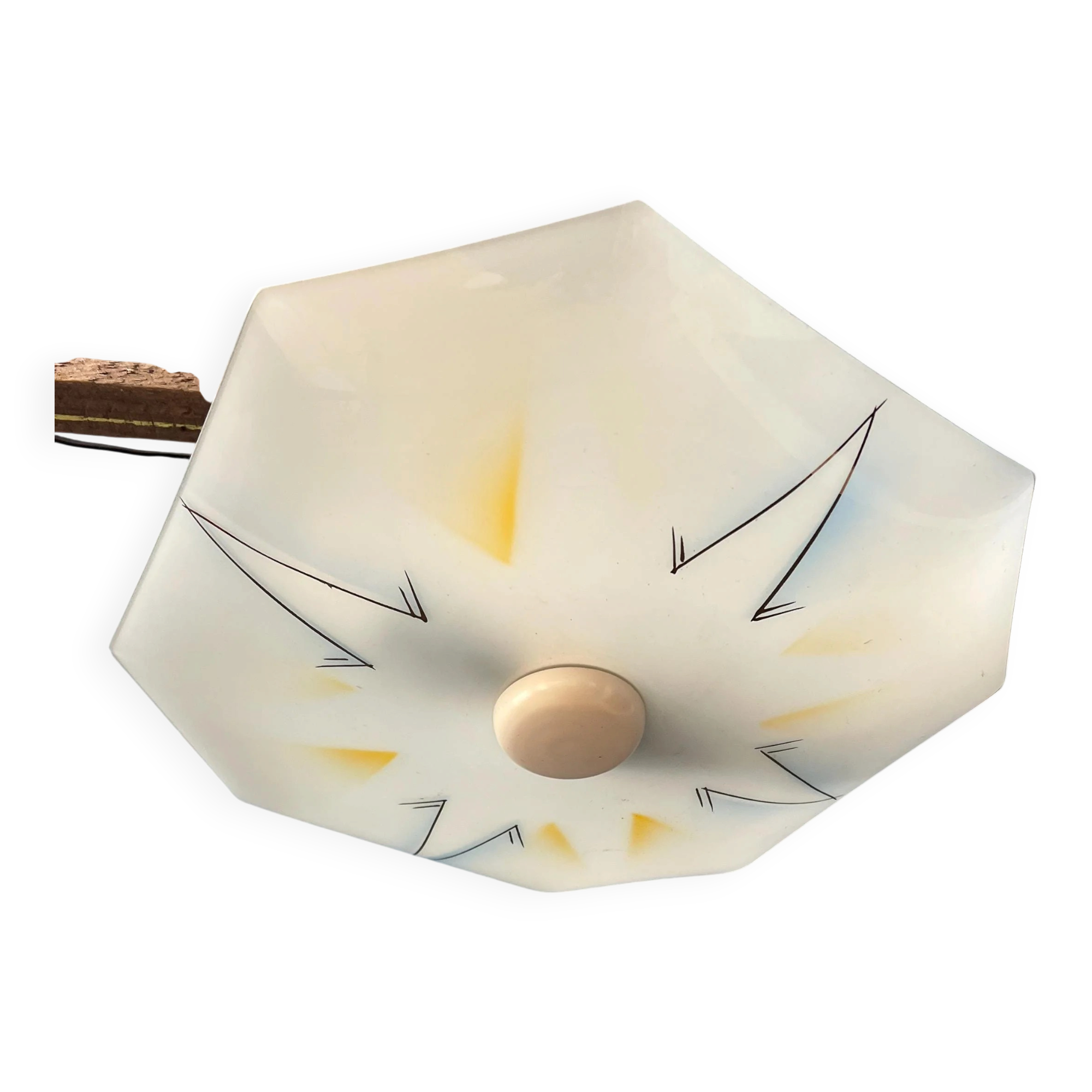 Mid-Century vintage glass ceiling light