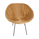 Chair basket rattan metal legs