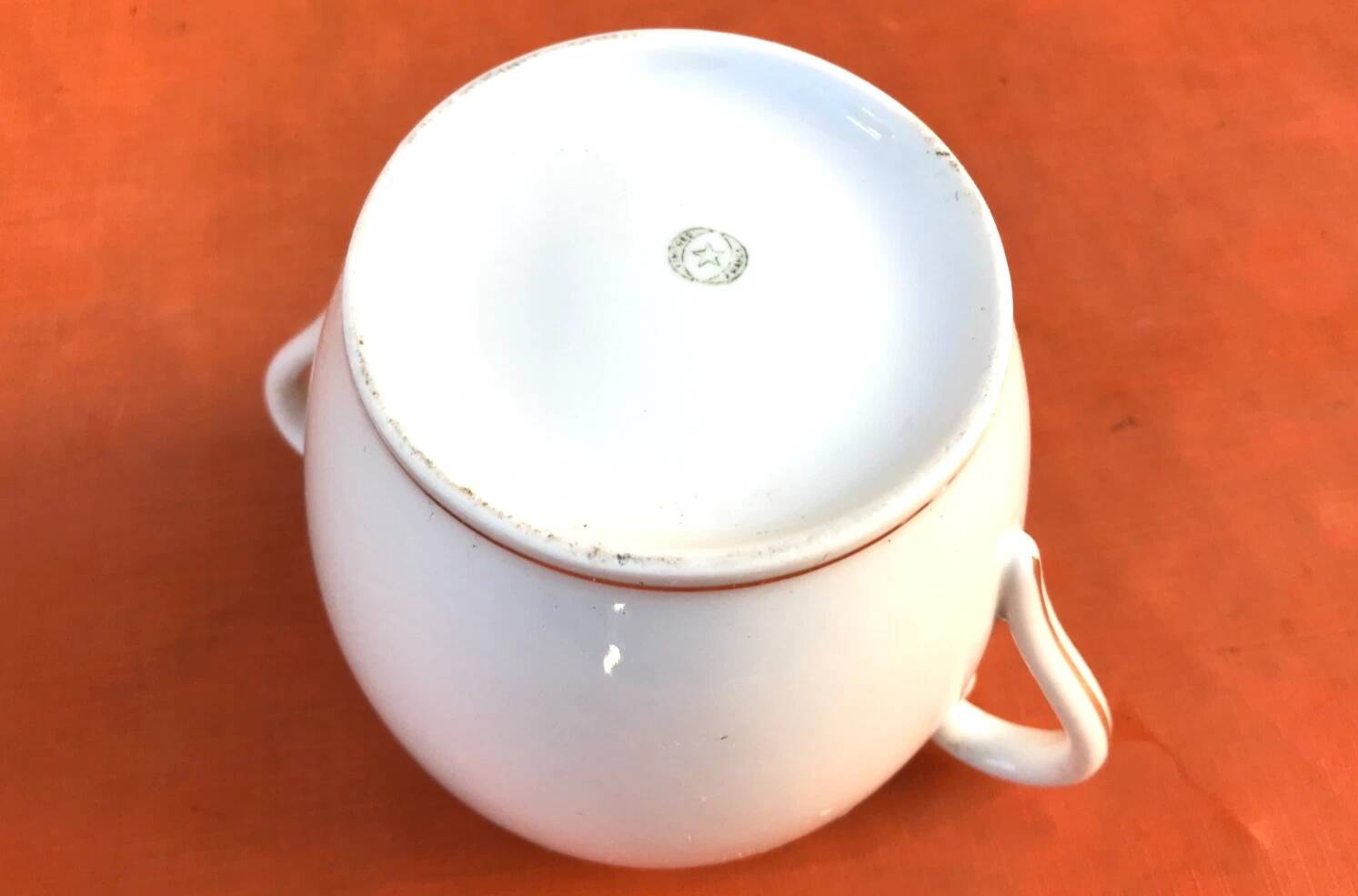 1920s Porcelain Sugar Bowl Frédéric Legrand Limoges France