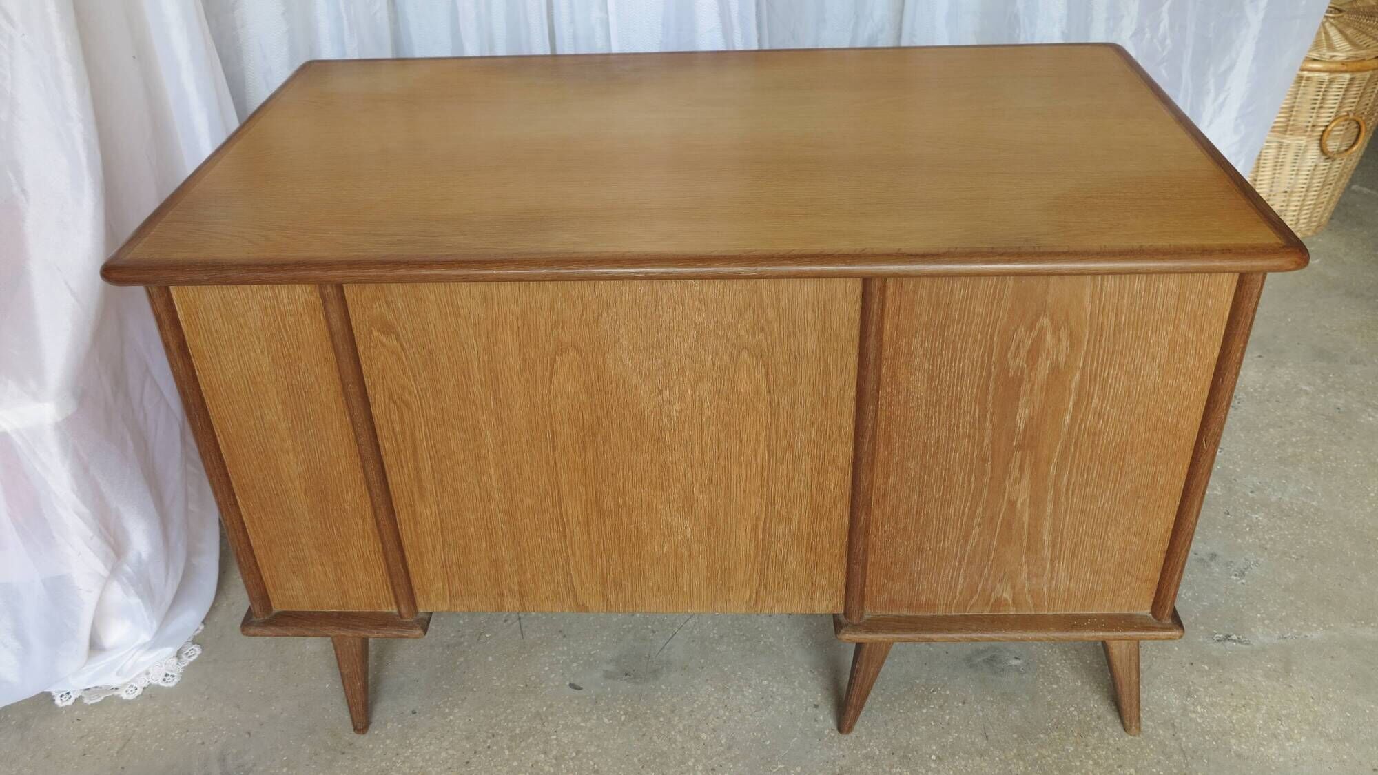 Minister's desk 1960s light oak