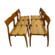 6 chaises vintage bois et corde