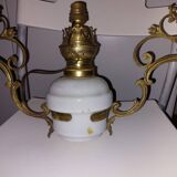 Bronze and Opaline Suspension Lyre - Napoléon III Style