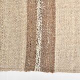 Brown & Beige Striped Large Vintage Kilim Rug, 306x336Cm