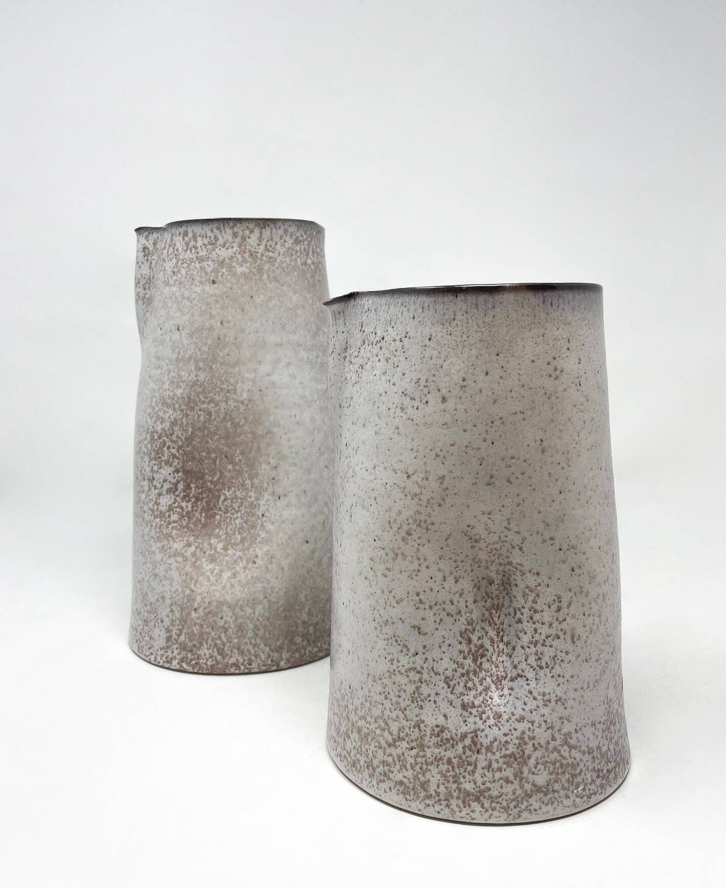 Mid-Century Modern Pair of Ceramic Pitchers by Alessio Tasca, 1970s, Italy