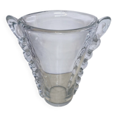Grand vase cristal ovale