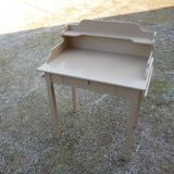 Table de toilette ancienne patine beige