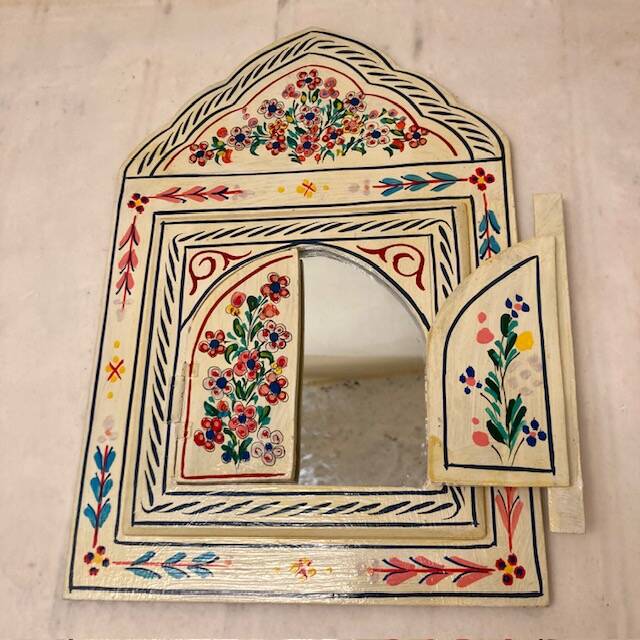 Painted Wood Door Mirror