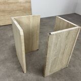 Square travertine coffee table