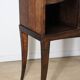 Vintage wooden and marble console table – classic style curved legs, 1950s