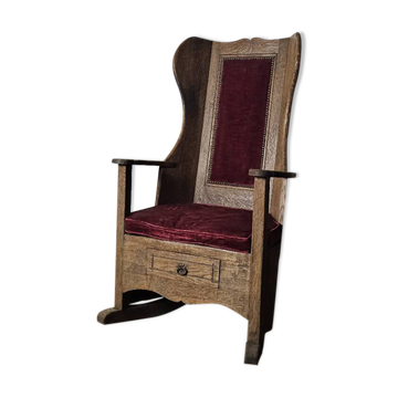 Brutalist Rocking Chair, 19th Century