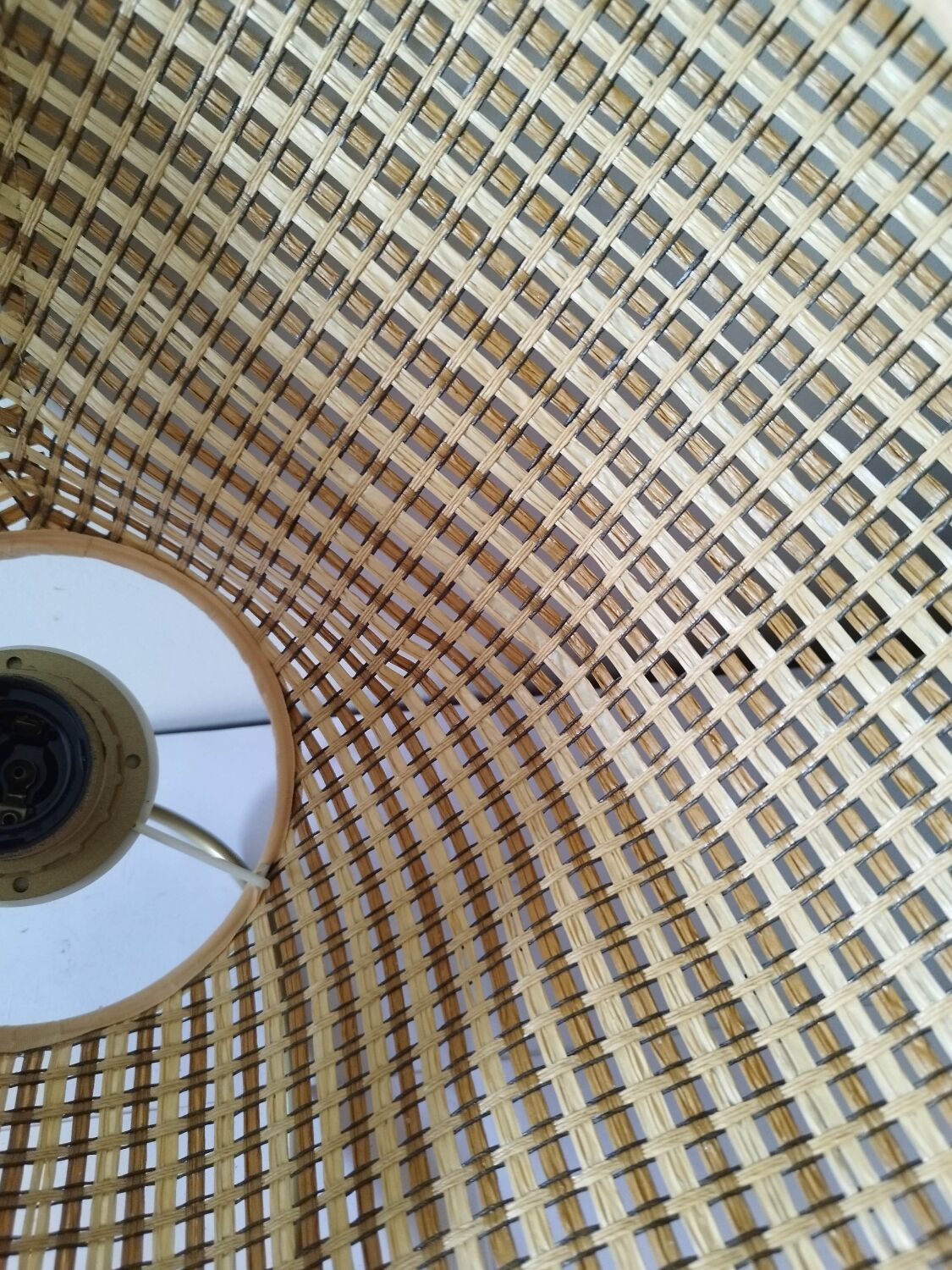 Lampshade suspension braided straw + fixing