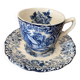Coffee cup and its English earthenware saucer Mill Stream Johnson Bros