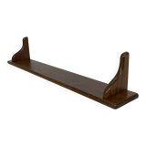 Vintage oak wall rack book shelf 1960s wood minimalist design