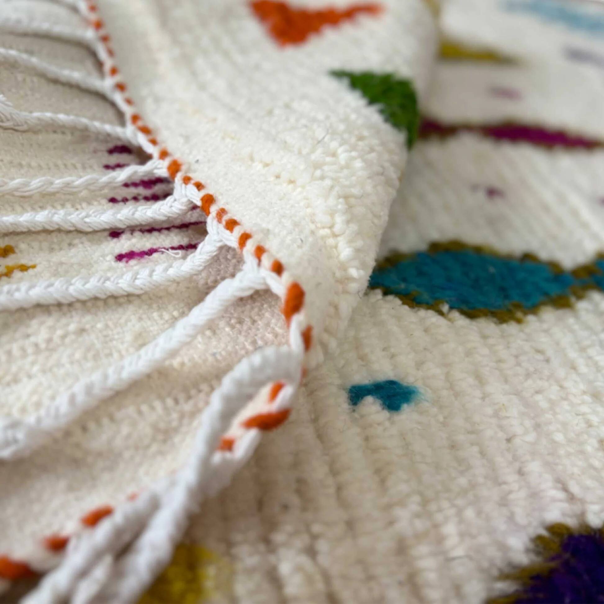 Beni Ouarain Berber Rug • Colorful Geometric Patterns