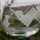 Set of 10 Alsatian white wine glasses in engraved glass.