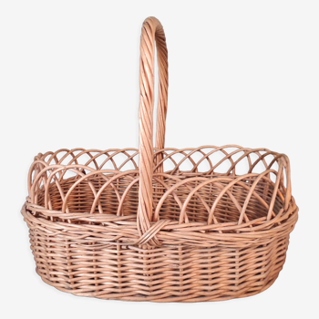 French vintage oval basket