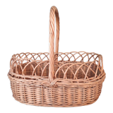 French vintage oval basket