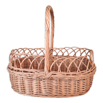 French vintage oval basket