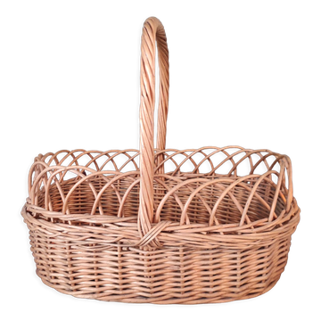 French vintage oval basket