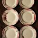 Lot 6 small mismatched plates Niger Corsica red Digoin Sarreguemines
