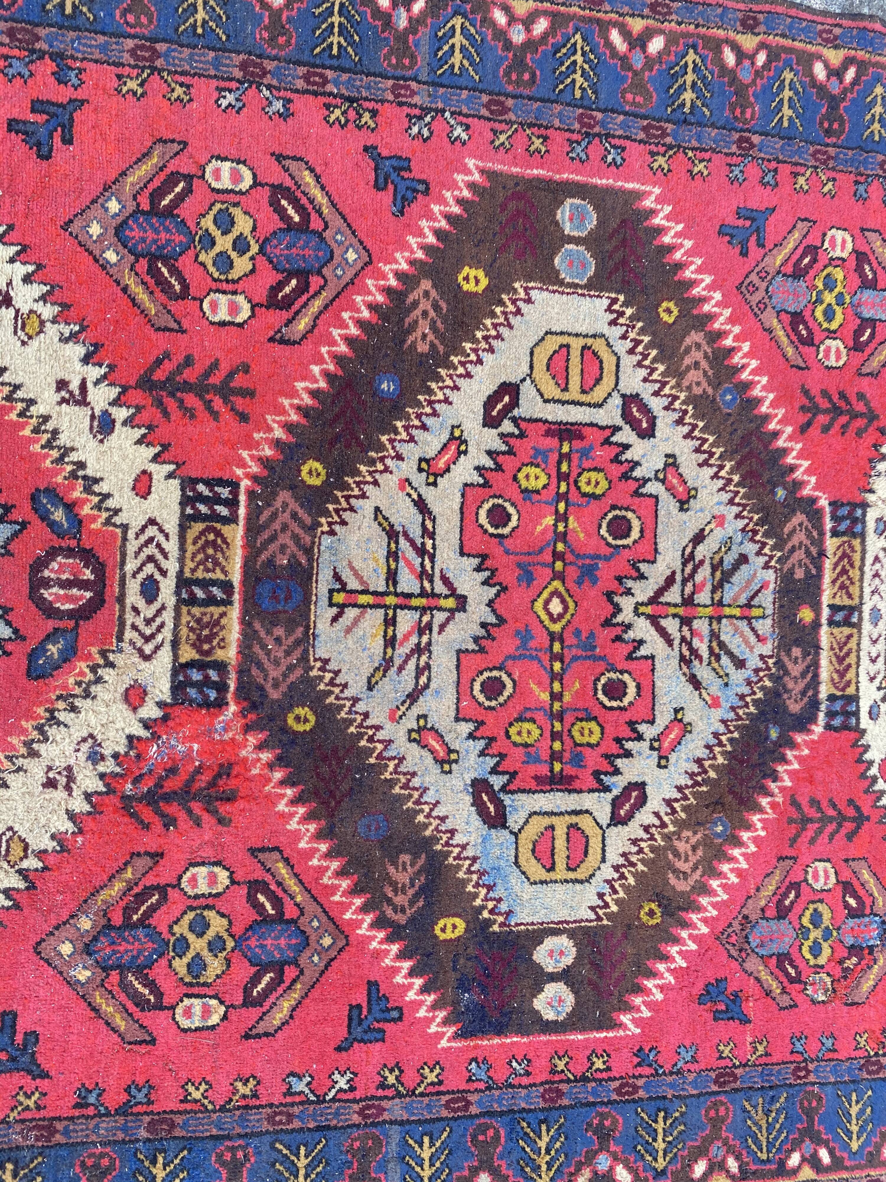 Handmade Vintage Caucasian carpet 116x185 cm