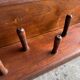 Extra-Long Solid Wood Wall Coat Rack, Walnut Brown, 20 Pegs — Mid-Century Vintage