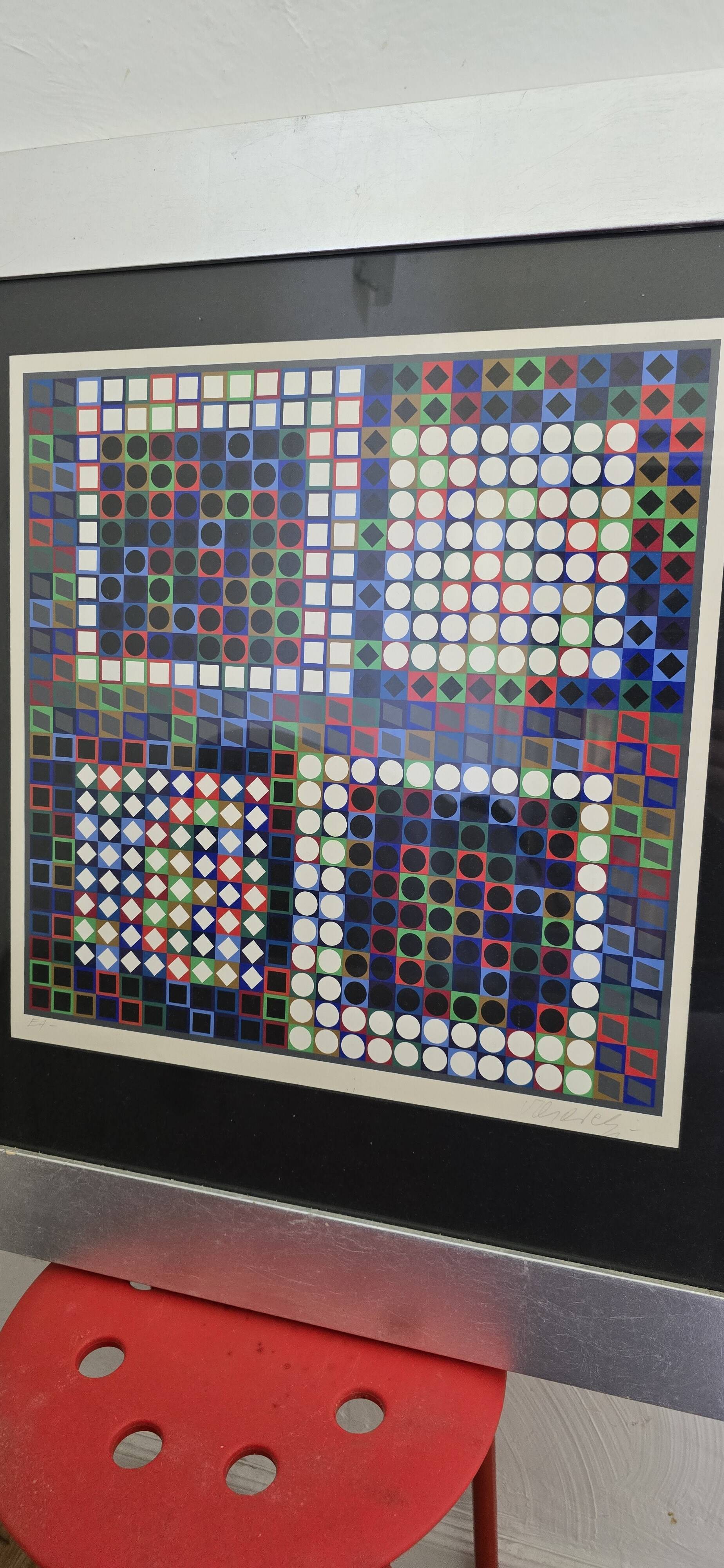 Victor Vasarely (1906-1997) - Kinetic Composition - Signed silkscreen print