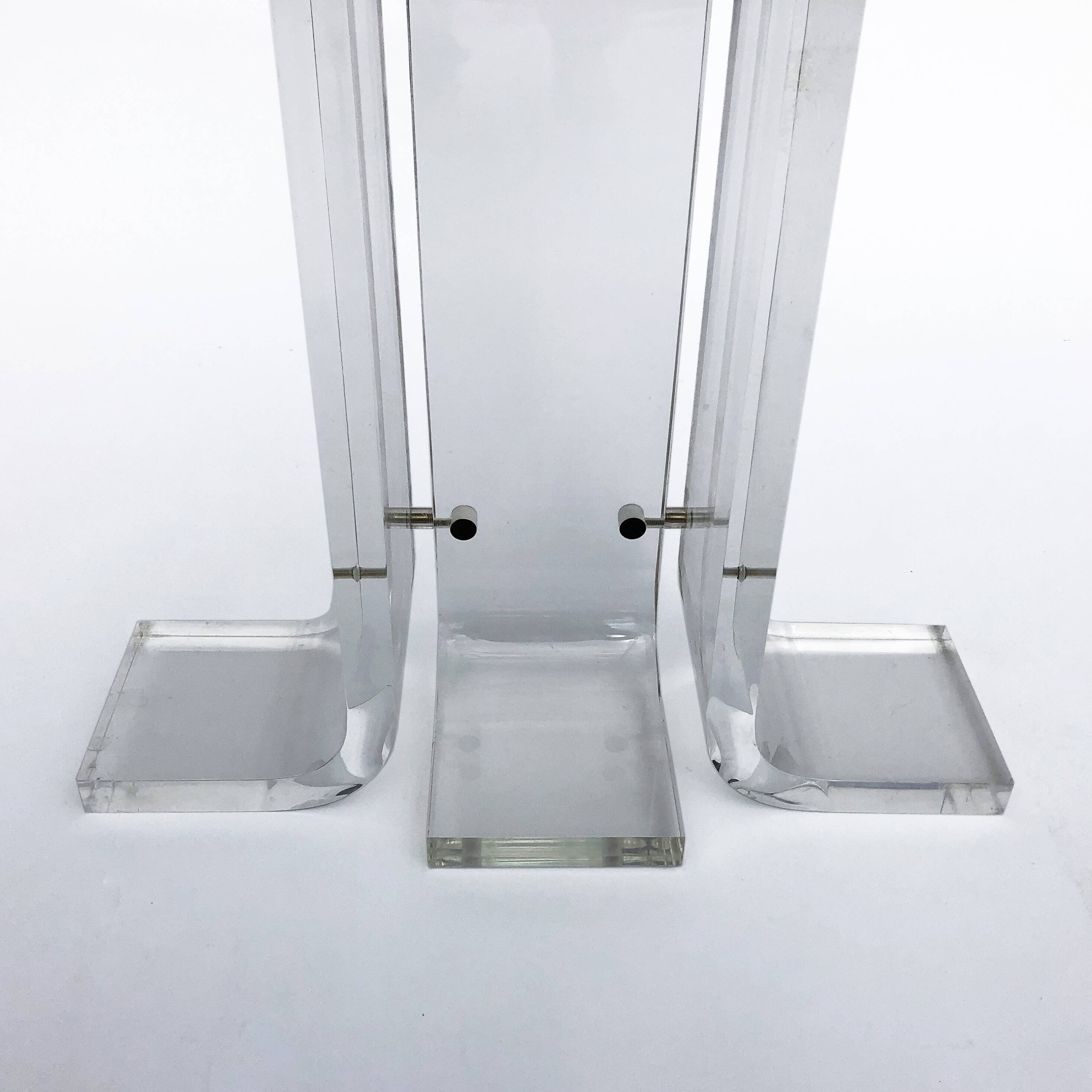 1970s lucite table hollywood regency perspex acrylic vintage postmodern space charles hollis jones