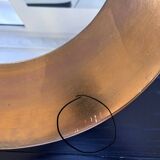 Gold oval mirror